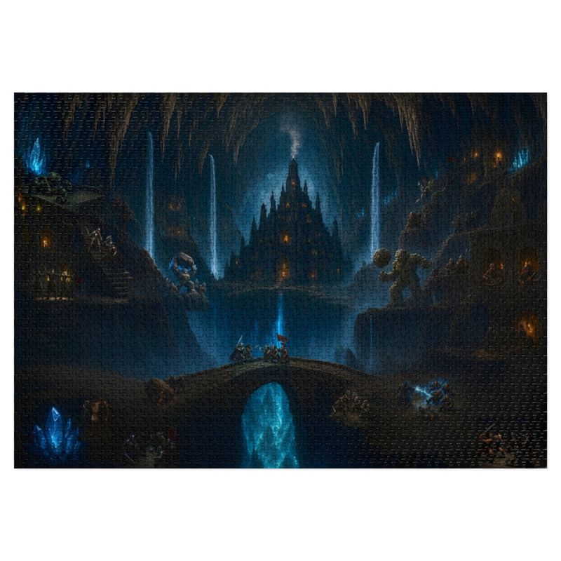 Chasm Battle 2000 Piece Fantasy Jigsaw Puzzle in Tin, 40x28 Large Puzzle, Dwarf Fortress Golem War Puzzle Gift Chasm Battle 2000 Piece Fantasy Jigsaw Puzzle in Tin, 40x28 Large Puzzle, Dwarf Fortress Golem War Puzzle Gift